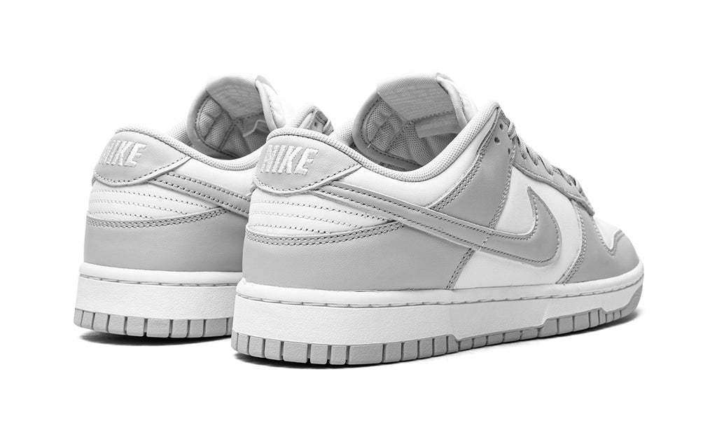 Nike Dunk Low Sneakers - White/Light Grey with Tonal Swoosh