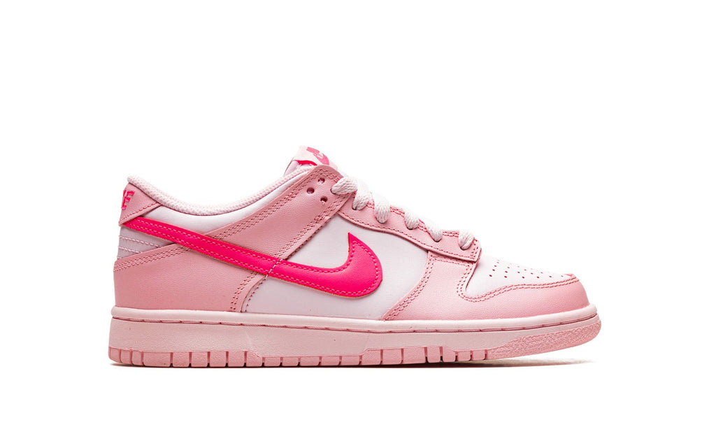 Nike Pink & White Low-Top Sneakers with Bright Pink Swoosh