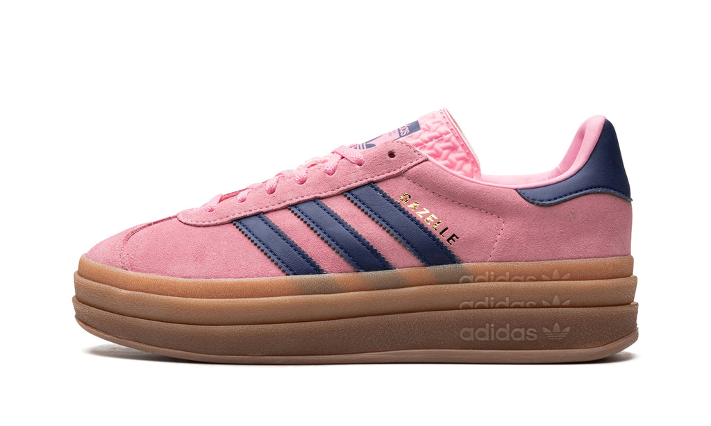 adidas Gazelle Bold Platform Sneakers - Pink & Navy with Gum Sole