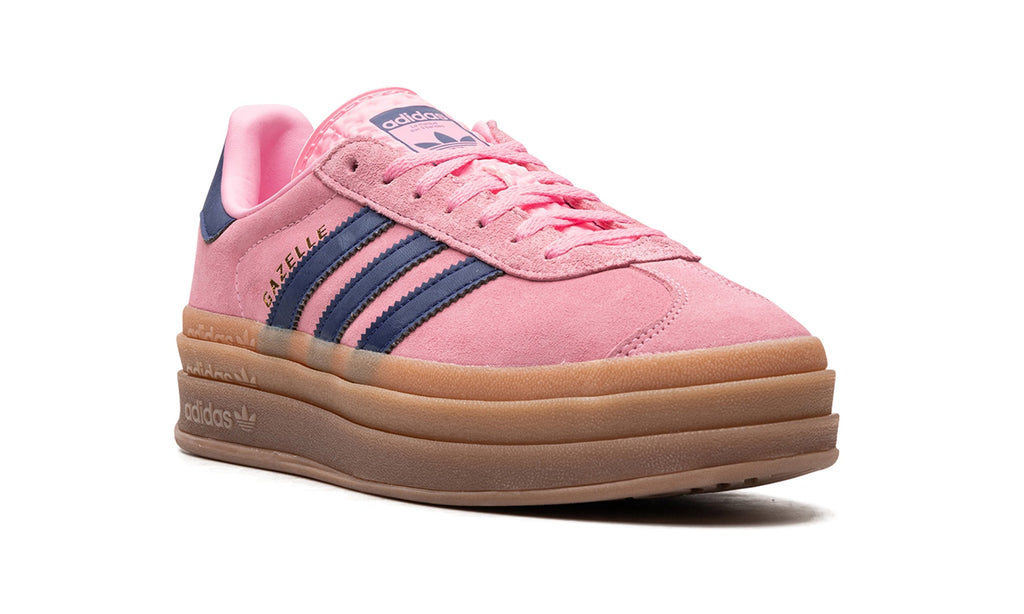 adidas Gazelle Bold Platform Sneakers - Pink & Navy with Gum Sole