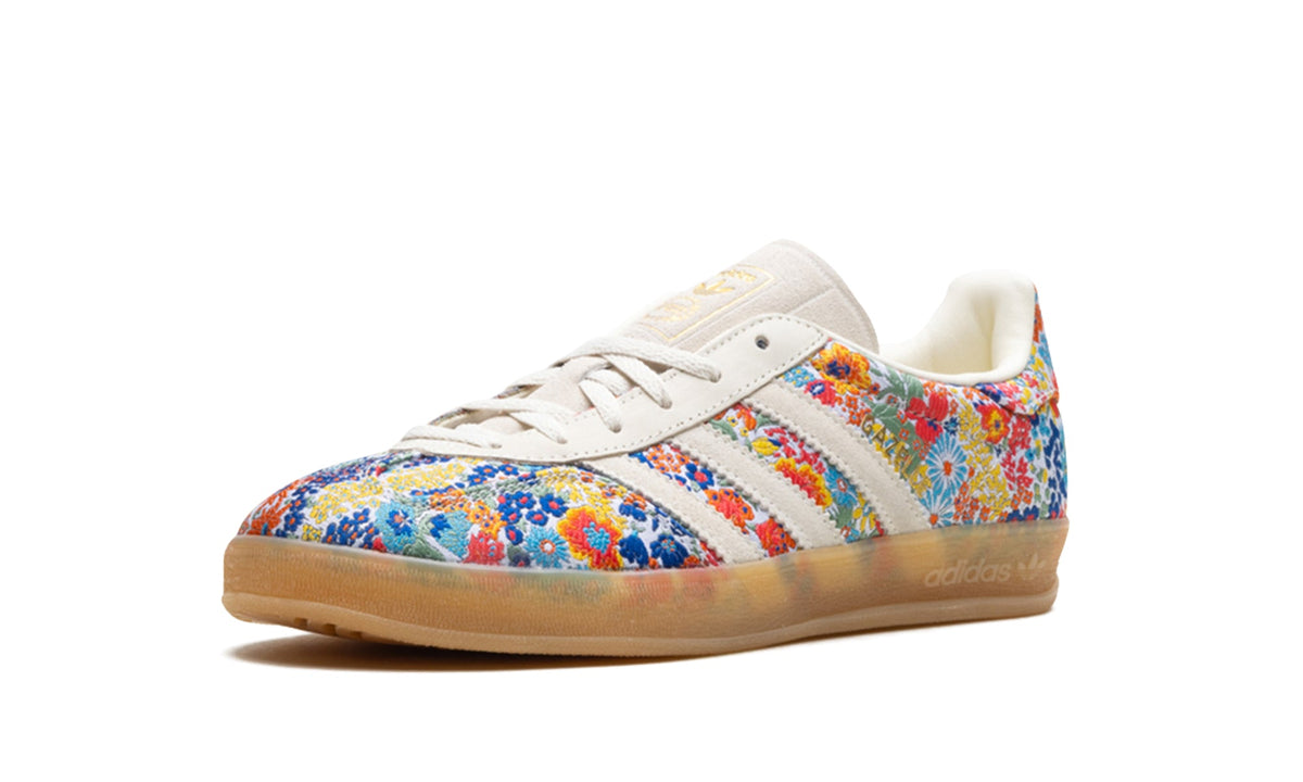 adidas Gazelle Indoor Sneakers - Multicolor Floral Print with Cream Stripes and Gum Sole