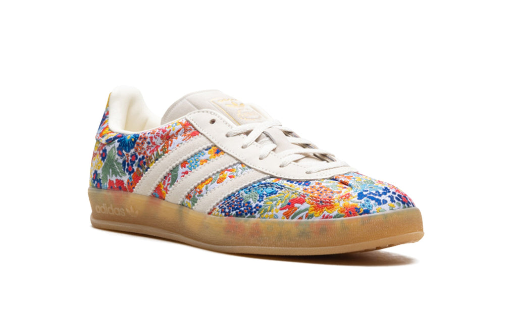 adidas Gazelle Indoor Sneakers - Multicolor Floral Print with Cream Stripes and Gum Sole