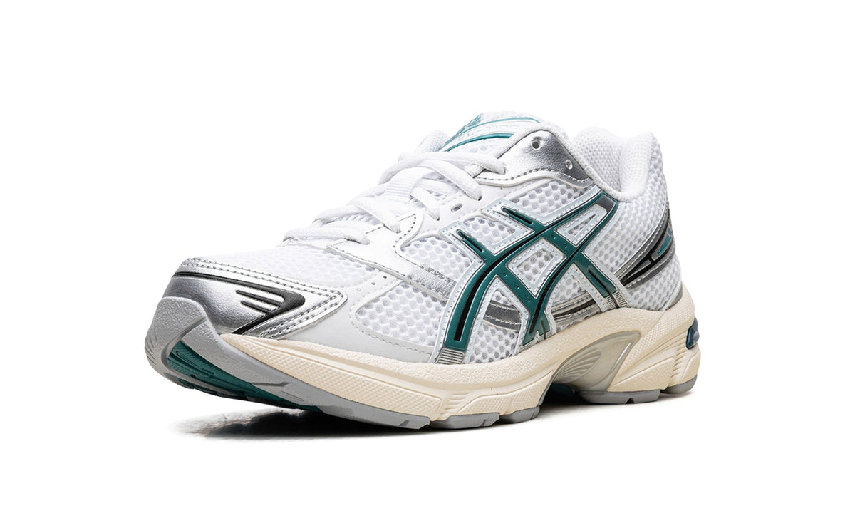 ASICS GEL-1130 Sneakers - White/Silver/Teal with Cream Midsole
