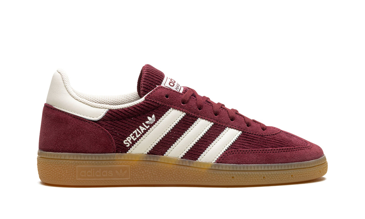 adidas Handball Spezial Sneakers - Burgundy with Cream Stripes and Gum Sole