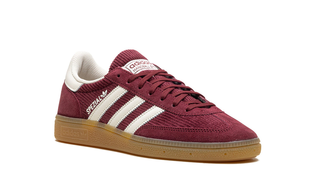 adidas Handball Spezial Sneakers - Burgundy with Cream Stripes and Gum Sole