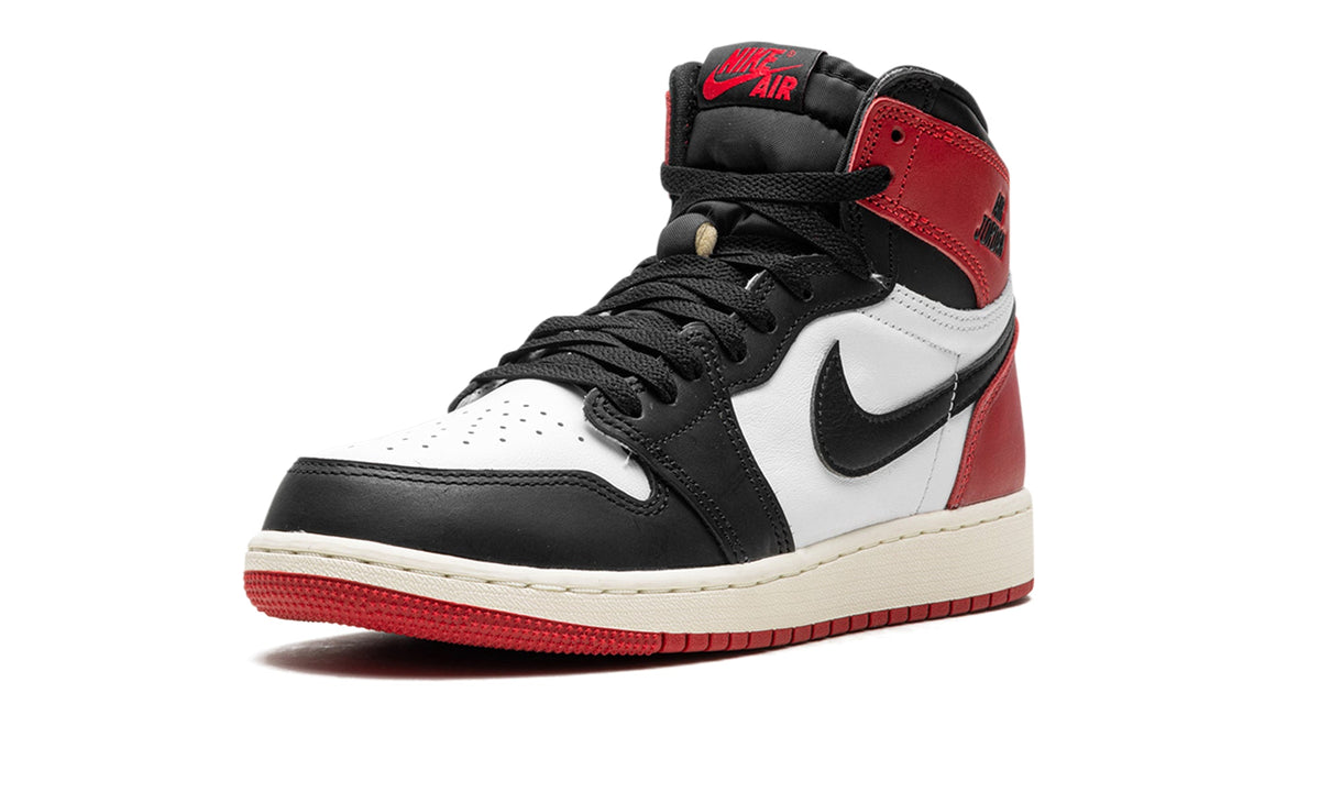 Air Jordan 1 Retro High OG Sneakers - White, Black and Red with Cream Midsole