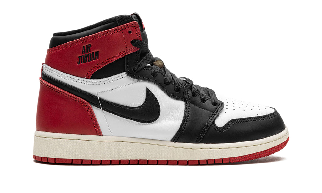 Air Jordan 1 Retro High OG Sneakers - White, Black and Red with Cream Midsole