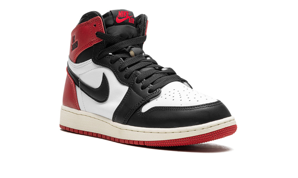 Air Jordan 1 Retro High OG Sneakers - White, Black and Red with Cream Midsole