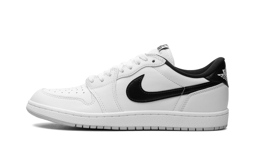 Air Jordan 1 Retro Low Sneakers - White and Black with Light Gray Outsole