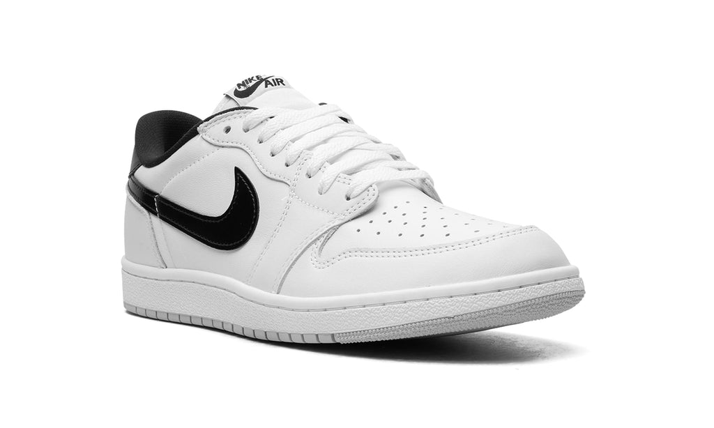 Air Jordan 1 Retro Low Sneakers - White and Black with Light Gray Outsole