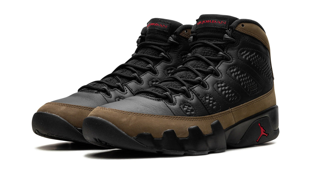 Air Jordan 9 High-Top Sneakers - Black & Olive Brown