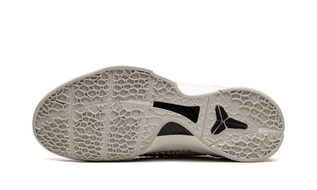 Nike Kobe 6 Sneakers - White with Raised Star Texture and Black Swooshes
