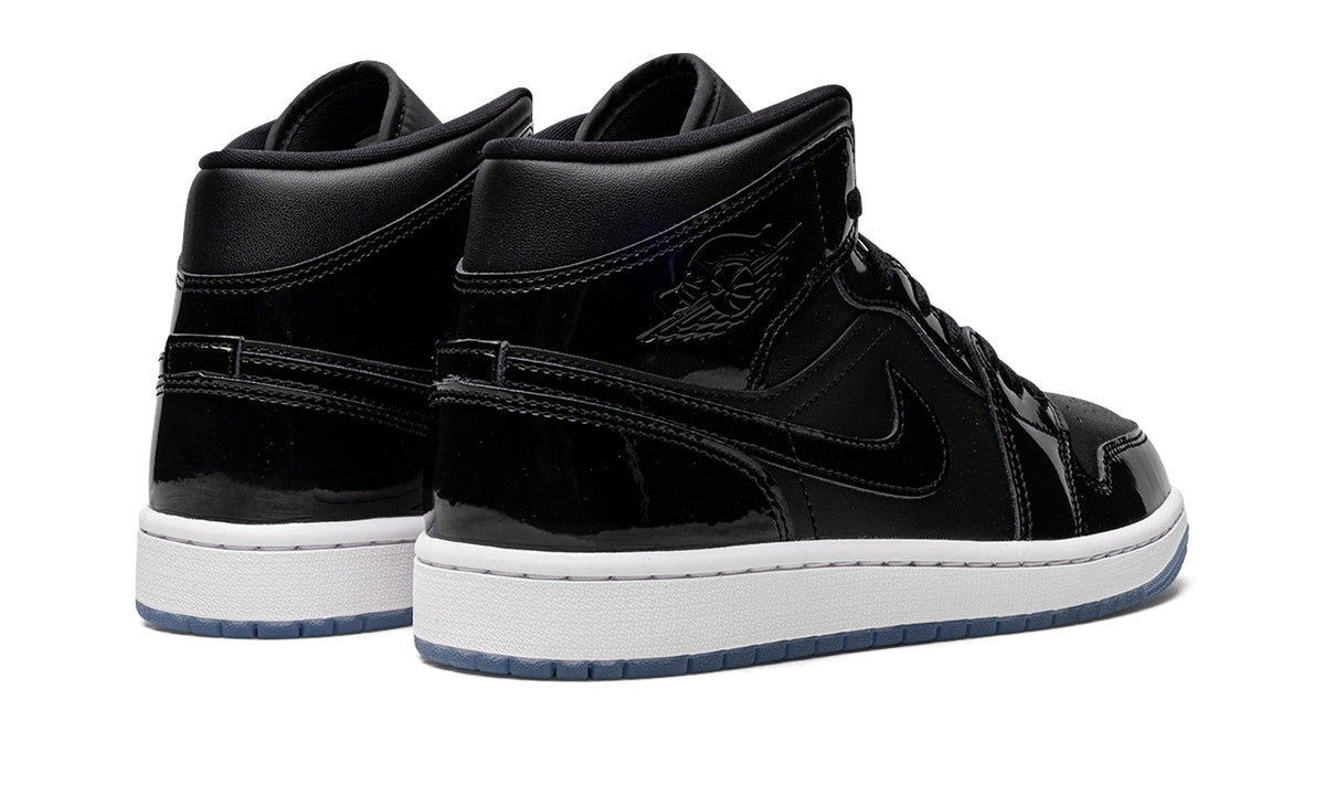 Air Jordan 1 Mid Sneakers – Black, White & Ice Blue