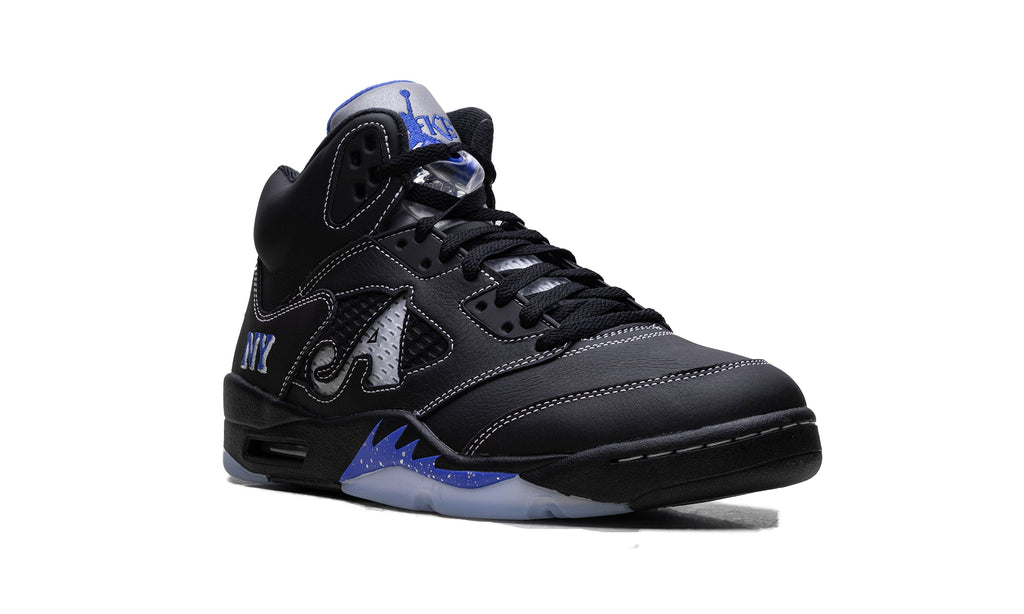 Awake NY x Air Jordan 5 Sneakers - Black/Racer Blue with Silver Details