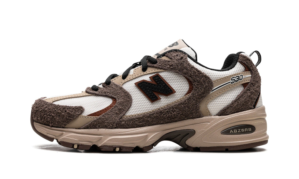 New Balance 530 Sneakers - Brown/Tan/Cream with Textured Overlays