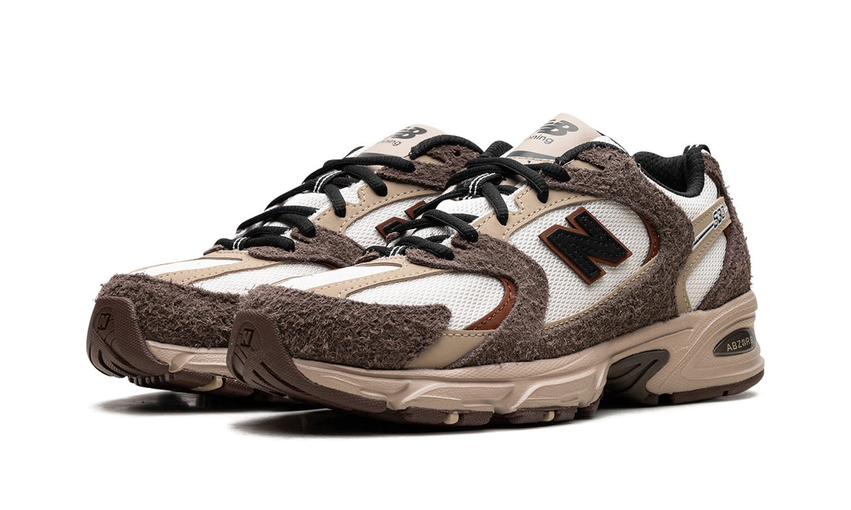 New Balance 530 Sneakers - Brown/Tan/Cream with Textured Overlays