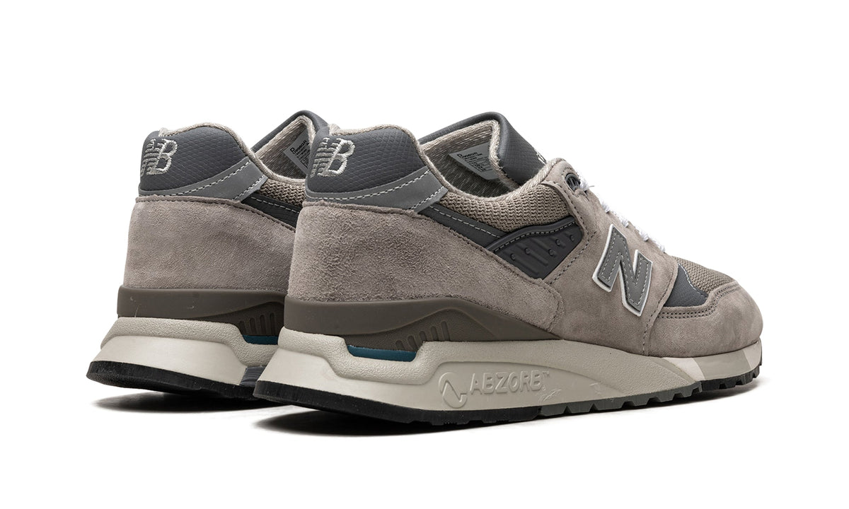 New Balance 998 Sneakers - Gray with Silver N Logos and Off-White Midsole