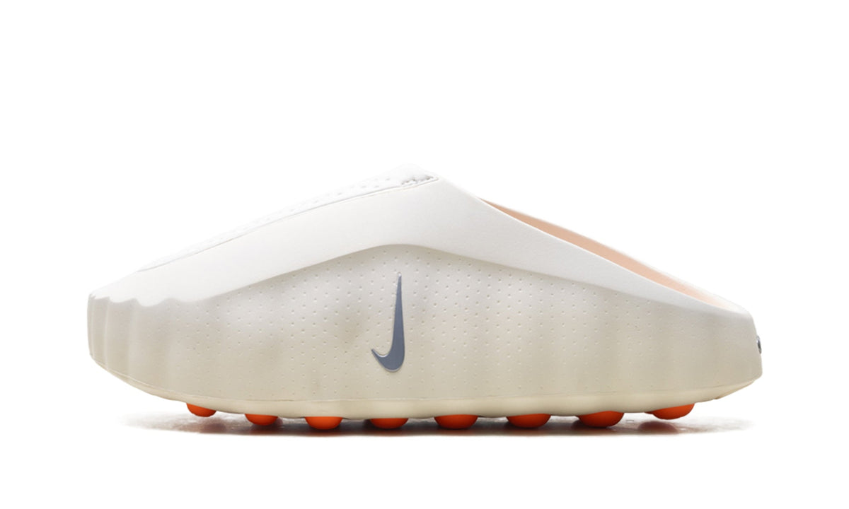 Nike Mind 001 Slip-On Mules - Cream with Gray Swooshes and Orange Outsole Nodes
