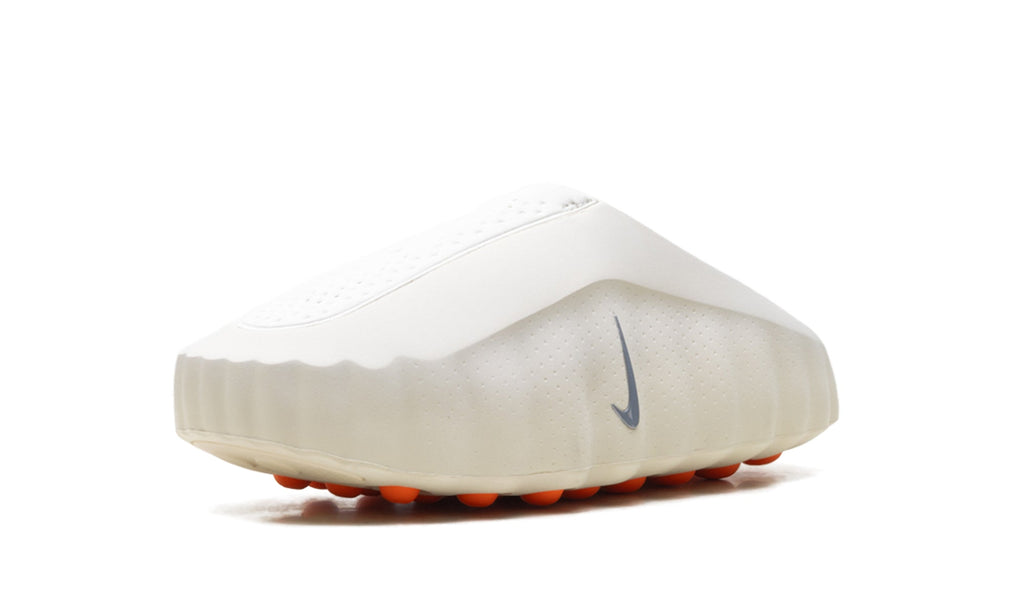 Nike Mind 001 Slip-On Mules - Cream with Gray Swooshes and Orange Outsole Nodes