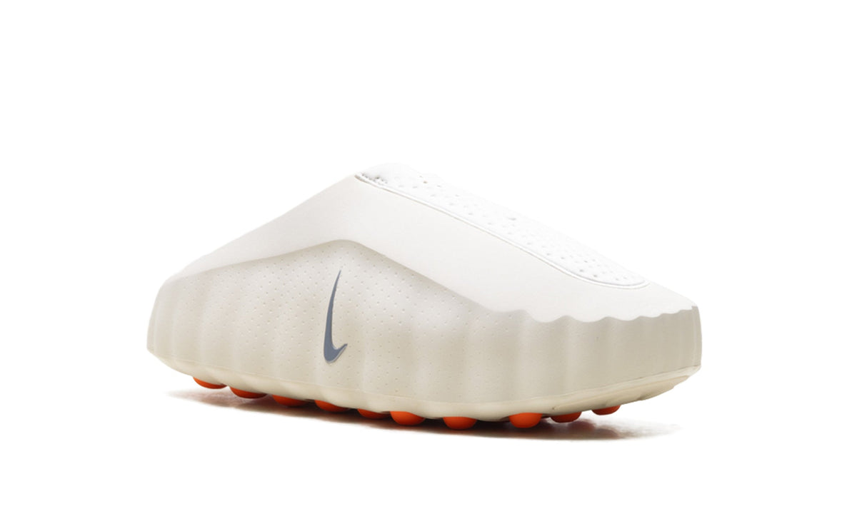Nike Mind 001 Slip-On Mules - Cream with Gray Swooshes and Orange Outsole Nodes
