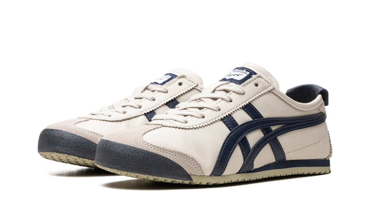 Onitsuka Tiger Mexico 66 Sneakers - Ivory & Navy with Beige Outsole