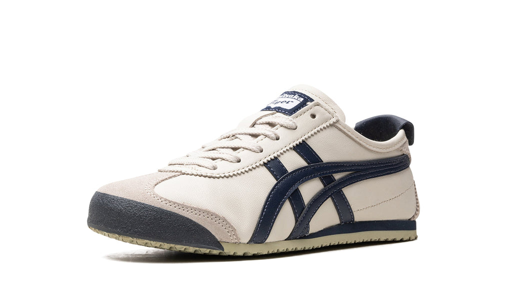 Onitsuka Tiger Mexico 66 Sneakers - Ivory & Navy with Beige Outsole