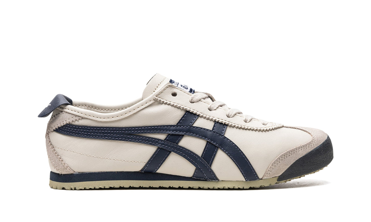 Onitsuka Tiger Mexico 66 Sneakers - Ivory & Navy with Beige Outsole