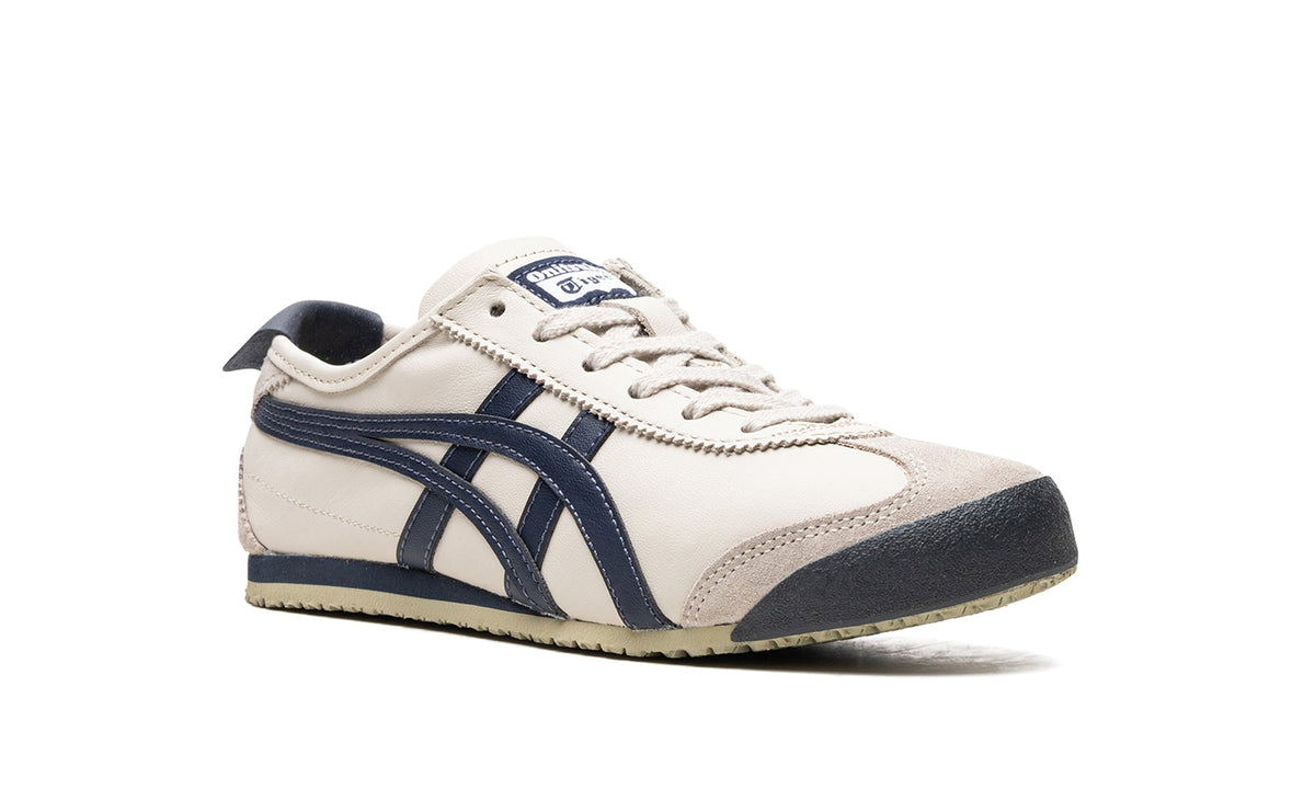 Onitsuka Tiger Mexico 66 Sneakers - Ivory & Navy with Beige Outsole