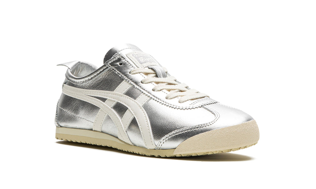 Onitsuka Tiger Mexico 66 Sneakers - Metallic Silver and Off-White