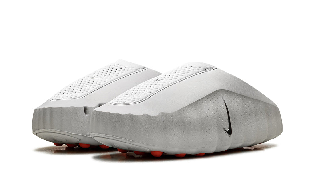 Nike Mind 001 Slip-On Mules - Light Gray with Orange Outsole Nodes