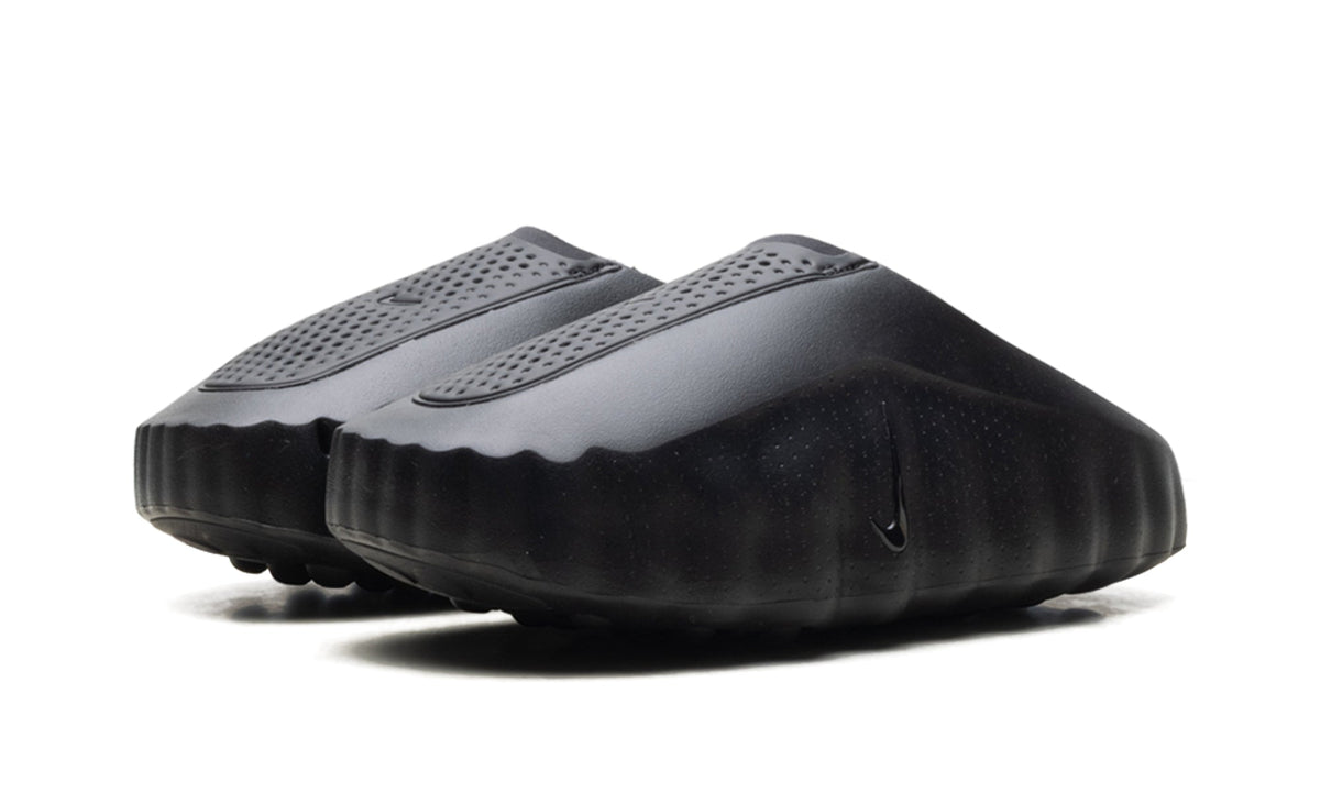 Nike Mind 001 Slip-On Mules - All Black with Circular Outsole Nodes