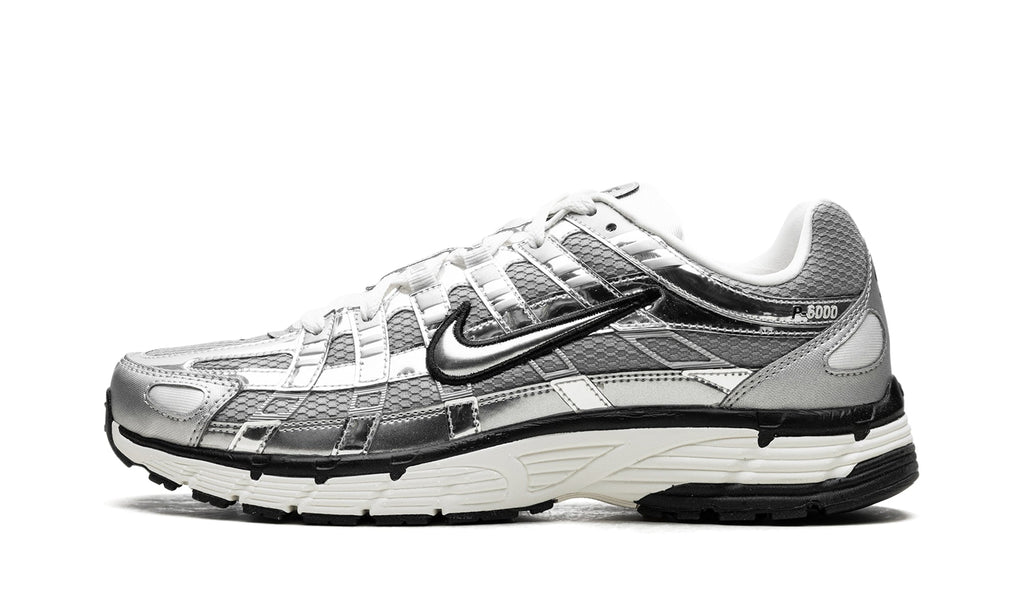 Nike P-6000 Sneakers - Metallic Silver, Grey and White with Black Details