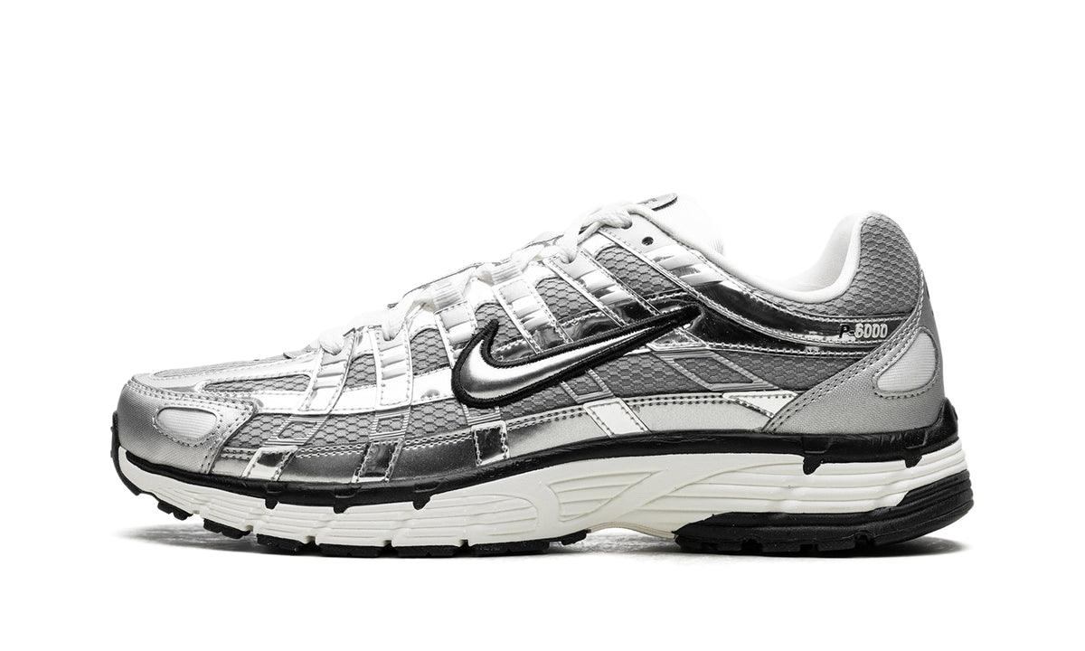 Nike P-6000 Sneakers - Metallic Silver, Grey and White with Black Details