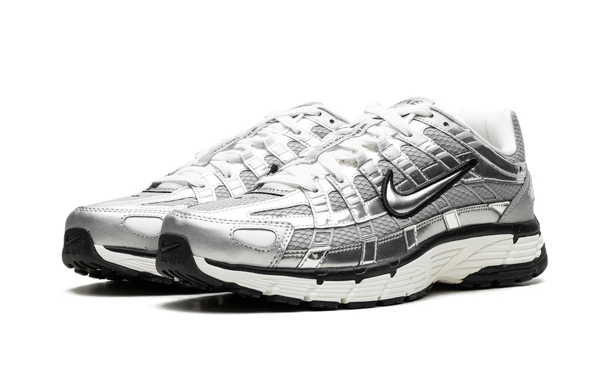 Nike P-6000 Sneakers - Metallic Silver, Grey and White with Black Details