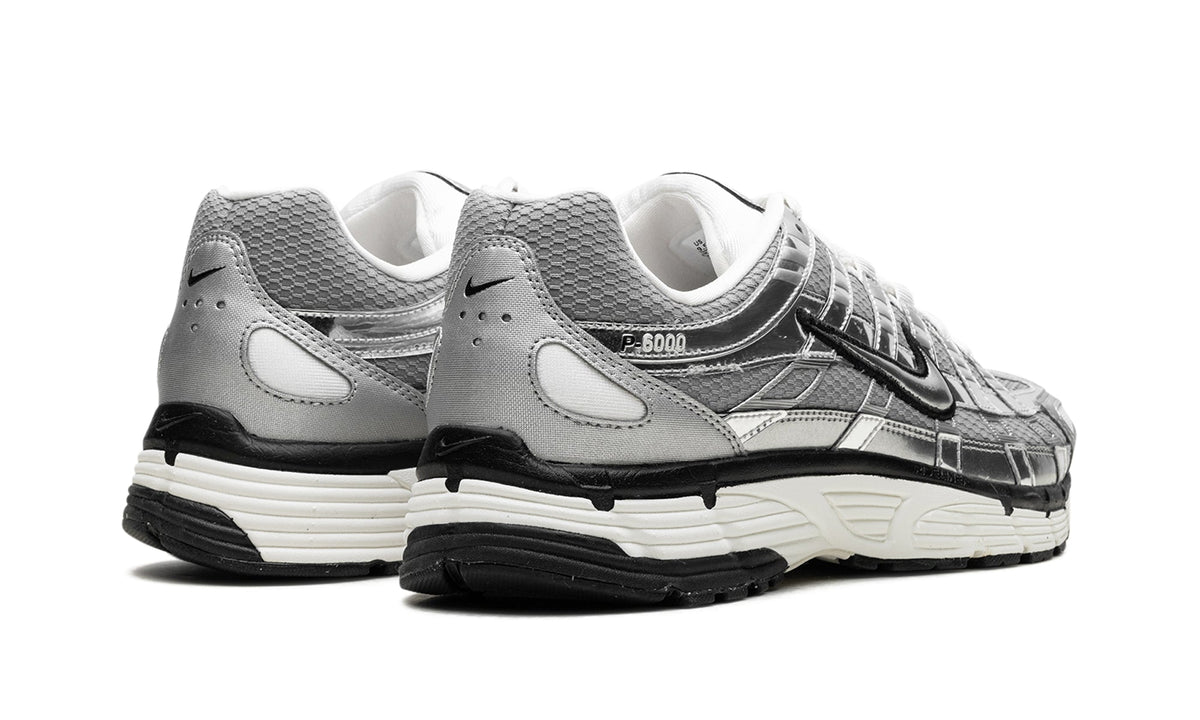 Nike P-6000 Sneakers - Metallic Silver, Grey and White with Black Details
