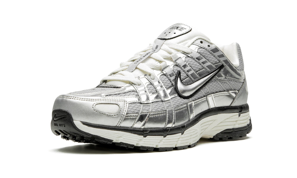 Nike P-6000 Sneakers - Metallic Silver, Grey and White with Black Details