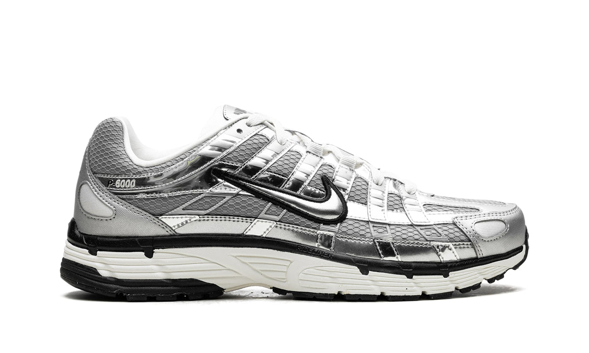 Nike P-6000 Sneakers - Metallic Silver, Grey and White with Black Details