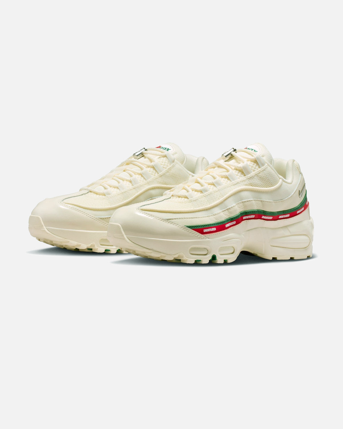 UNDEFEATED x Nike Air Max 95 Sneakers – Cream with Red & Green Accents