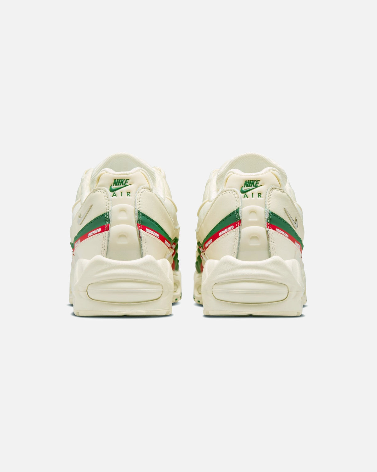 UNDEFEATED x Nike Air Max 95 Sneakers – Cream with Red & Green Accents