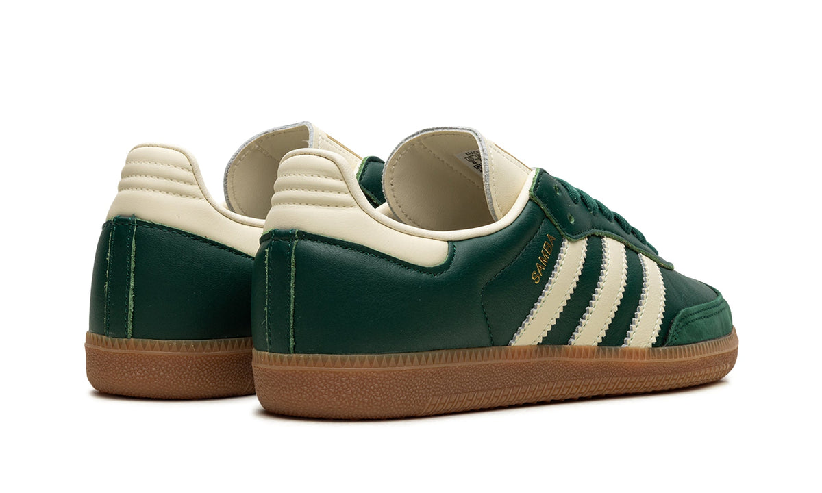 adidas Samba OG Sneakers - Dark Green/Cream with Gum Sole