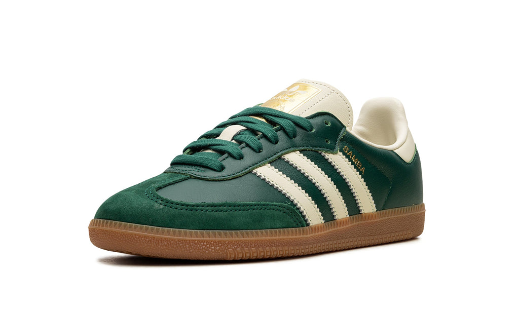 adidas Samba OG Sneakers - Dark Green/Cream with Gum Sole