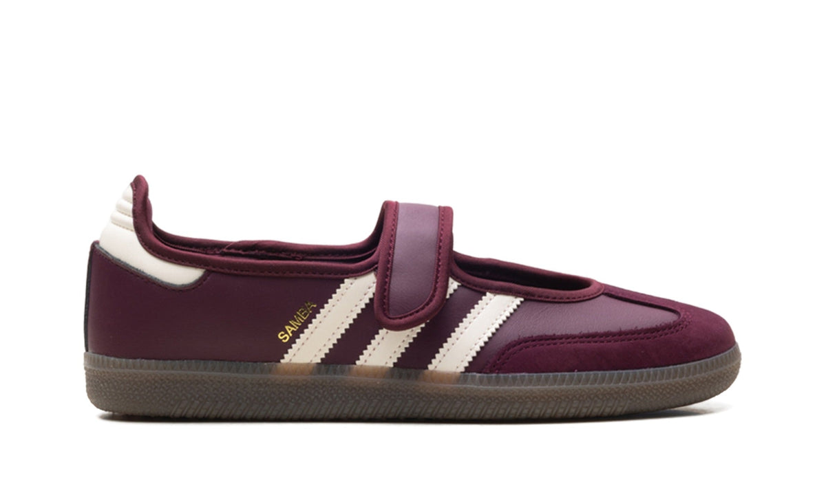 adidas Samba Jane OG Mary Jane Sneakers - Burgundy/Cream with Gum Sole