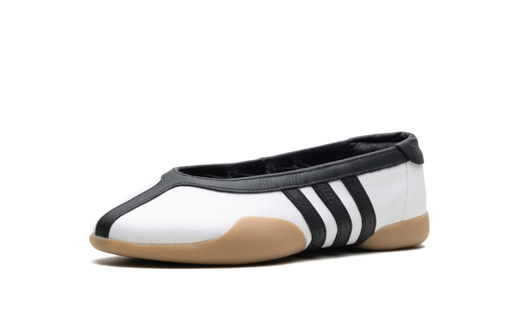 adidas Taekwondo Mei Ballet Flats - White and Black with Gum Sole