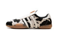 adidas Taekwondo Mei Slip-On Shoes - Black and Cream Cow Print with Gum Sole