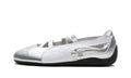 PUMA Speedcat Ballet Flats - Metallic Silver and White with Black Outsole
