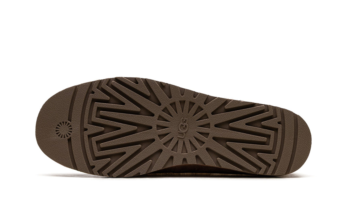UGG Zora Ballet Flats - Chestnut Brown with Cream Plush Trim