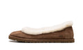 UGG Zora Ballet Flats - Chestnut Brown with Cream Plush Trim