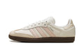 adidas Samba OG Sneakers - Cream and Pale Pink with Dark Brown Gum Sole
